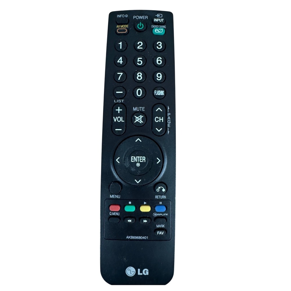 LG AKB69680401 TV Remote Control Black Replacement Controller Works tested